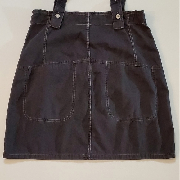 🌺 Free People Black Denim High Waist Jumper Skirt, Size 6 - Picture 10 of 10